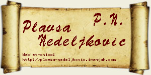 Plavša Nedeljković vizit kartica